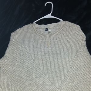 Divided Cream Knit Sweater